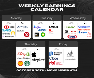 Weekly Earnings Calendar (October 30th - November 3rd)